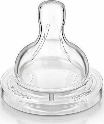 Philips Baby Bottle Teat of Silicone Slow Flow for 1+ months 2τμχ