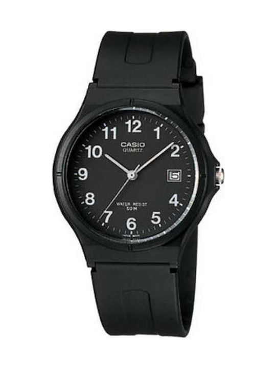 Casio Watch Battery with Black Rubber Strap MW-59-1B