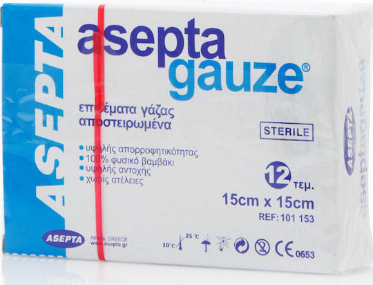 Asepta Gauze Sterile Gazen 15x15cm 12pcs