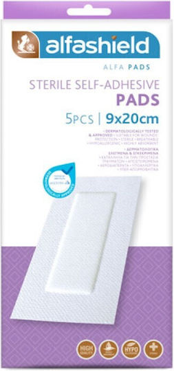 Alfashield Alfa Pads Classic Sterilized Plasters 20x9cm 5pcs
