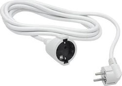 Extension Cable Cord 3 x 1mm²/5m White