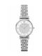Emporio Armani Gianni T-Bar Crystals Watch with Silver Metal Bracelet