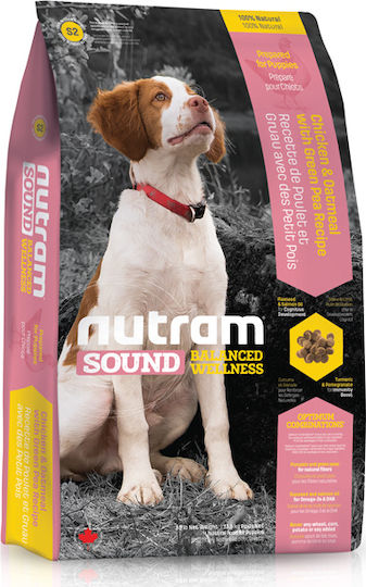 Nutram S2 Sound Ballanced Wellness 2.72kg Dry Dog Food for Medium Breed Puppies with Brown Rice and Chicken