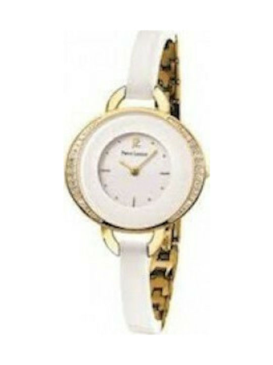 Pierre Lannier Watch with White Leather Strap 085K500