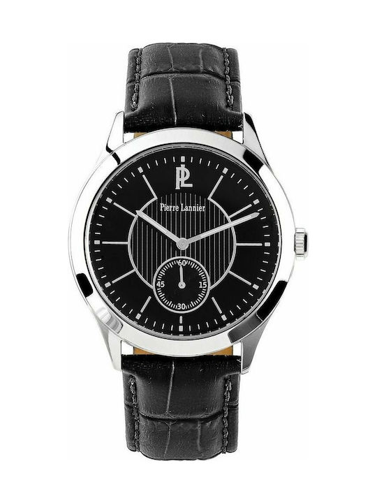 Pierre Lannier Classic Uhr Batterie mit Schwarz Lederarmband