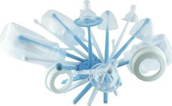 Bo Jungle Drying Rack for 12 Baby Bottles Blue Flower 1pcs