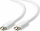 Powertech Kabel Mini-DisplayPort-Stecker - Mini-DisplayPort-Stecker 3m Weiß (CAB-DP010)
