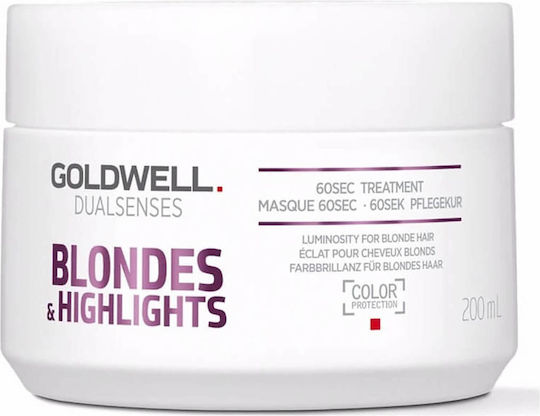 Goldwell Dualsenses Blondes & Highlights 60sec Treatment 20 Μάσκα Μαλλιών για Διατήρηση Χρώματος 200ml