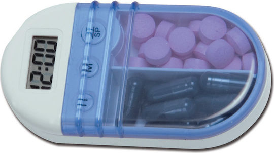 Gima Pill Organizer with 2 Compartments & Countdown Blue 25765