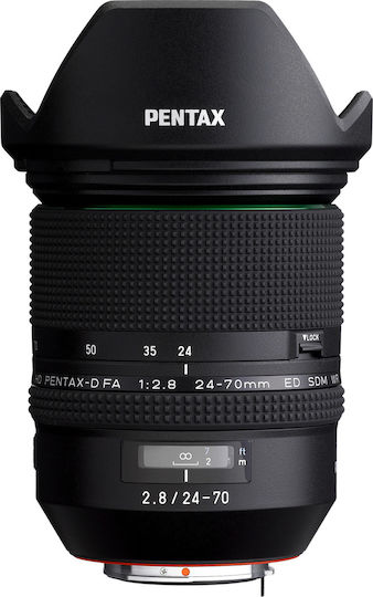 Pentax Full Frame Φωτογραφικός Φακός HD-D FA 24-70mm f/2.8 ED SDM WR Tele Zoom για Pentax K Mount Μαύρος