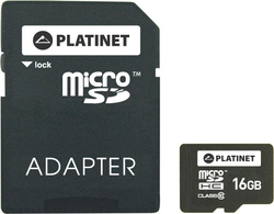 Platinet microSDHC 16GB Clasa 10 Viteză mare cu adaptor