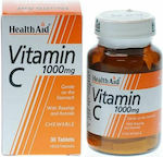 Health Aid Vitamin C Βιταμίνη για Ενέργεια & Ανοσοποιητικό 1000mg Πορτοκάλι 30 μασώμενες ταμπλέτες
