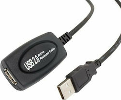 Powertech USB 2.0 Cable USB-A male - USB-A female 10m (CAB-U041)