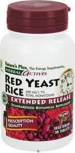 Nature's Plus Herbal Actives Plus Red Yeast Rice Extended Release 30 capsule veget