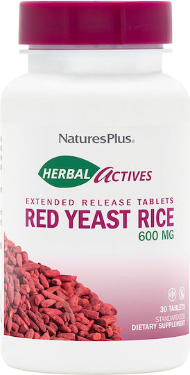 Nature's Plus Herbal Actives Plus Red Yeast Rice Extended Release 30 Vegetable Capsules