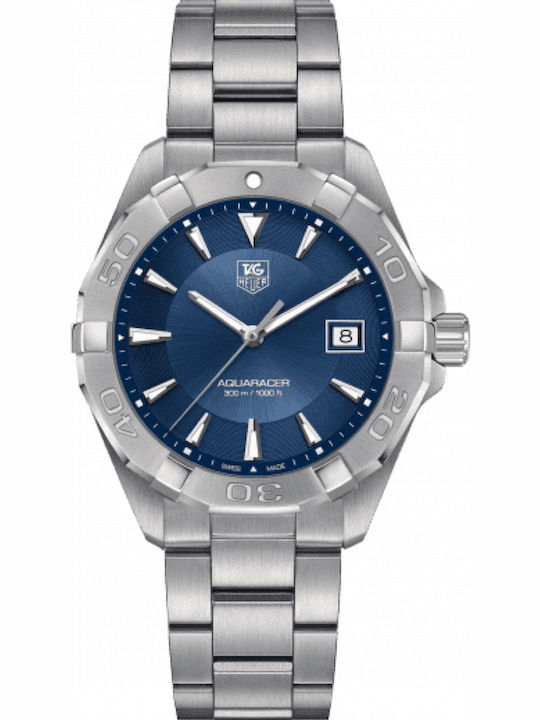 TAG Heuer Aquaracer Men's Watch Battery with Silver Metal