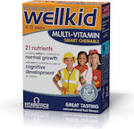 Vitabiotics WellKid Smart Chewable with Omega-3 Vitamina pentru Energie Fruct 30 tablete masticabile