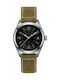 Hamilton Ανδρικό Ρολόι 40mm Μπαταρίας με Καφέ Δερμάτινο Λουράκι