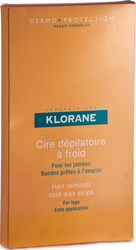 Klorane Hair Removal Cold Wax Strips With Sweet Almon Ταινίες Αποτρίχωσης Sweet Almond 6τμχ