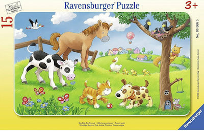 Παιδικό Puzzle Cute Animal Friends 15pcs για 3+ Ετών Ravensburger