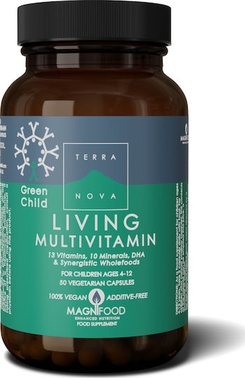 TerraNova Green Child Living Multivitamin Multivitamin for Energy & Immune System Boost 330mg 50 veg. caps