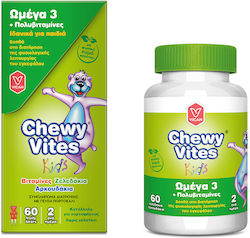 Vican Chewy Vites Omega 3 & Multivitamin Βιταμίνη 60 ζελεδάκια