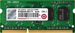 Transcend 4GB DDR3 RAM με Ταχύτητα 1600 για Laptop