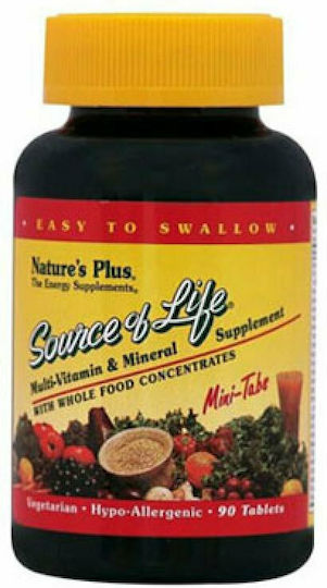 Nature's Plus Source Of Life Mini Πολυβιταμίνη για Ενέργεια 90 ταμπλέτες