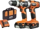 AEG Tools JP2B18LI-152b Σετ Δραπανοκατσάβιδο & Κρουστικό Δραπανοκατσάβιδο 18V με 2 Μπαταρίες 1.5Ah και Θήκη