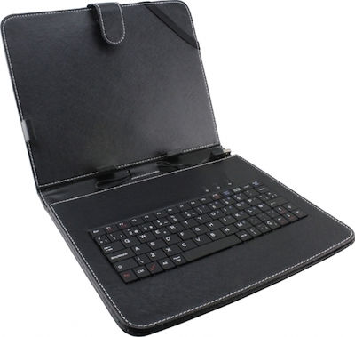 Esperanza EK124 Flip Cover Synthetic Leather with Keyboard English US Black (Universal 9.7") EK124