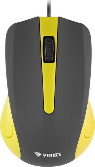 Yenkee Suva Wired Ergonomic Mouse Yellow