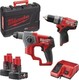 Milwaukee M12 CPP2B-402C Сет Ударна бормашина & Чук 12V с 2 батерии 4Ах и куфар