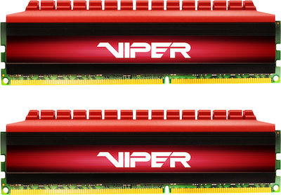Patriot Viper 4 Series 8GB DDR4 RAM με 2 Modules (2x4GB) και Ταχύτητα 3200 για Desktop