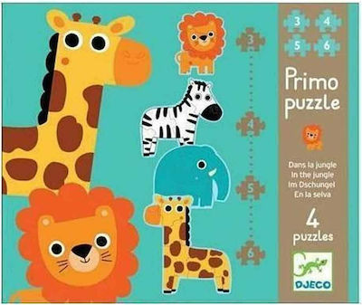 Kids Puzzle Ζωάκια Ζούγκλας for 2++ Years 18pcs Djeco