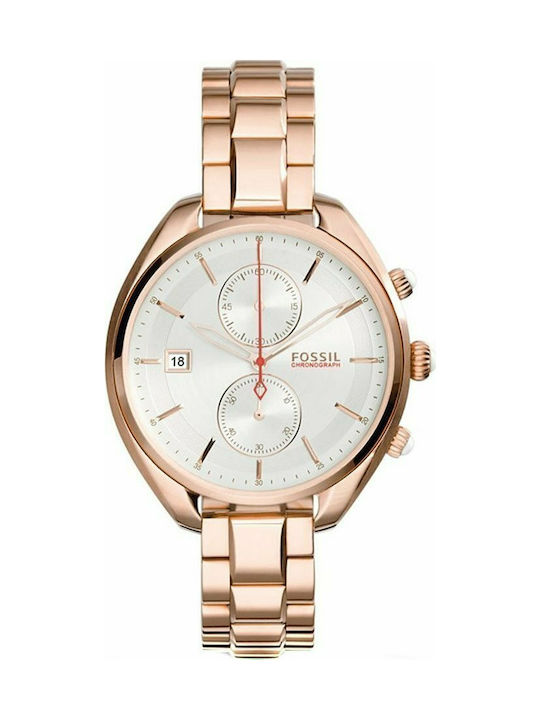 Fossil Ceas cu Rose Gold / Rose Gold Brățară Metalică CH2977