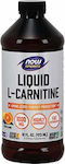Now Foods Liquid L-Carnitine cu Carnitină 1000mg și Gust Lămâie 473ml