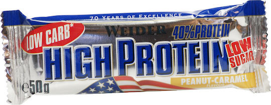 Weider High Protein Блокче с 40% Протеин & Вкус Peanut Caramel 50гр