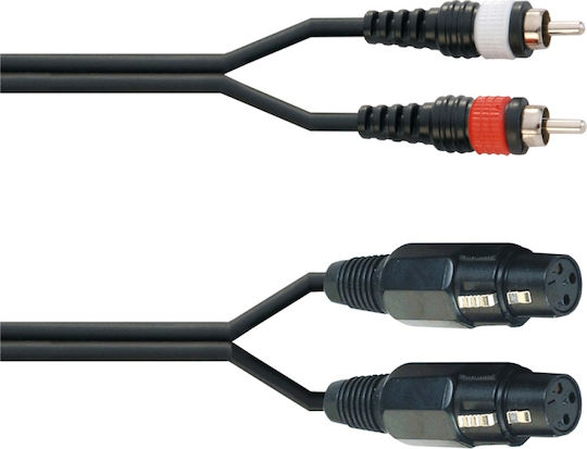 Audio Master TLC154-2/1.5 XLR female to RCA male 1.5m Cable (TLC154-2/1.5)