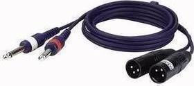 Audio Master Cable 2x XLR male - 2x 6.3mm male 1.5m (THP004/1.5m)