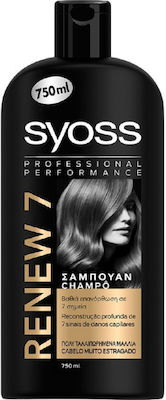 Syoss Renew 7 Shampoos Wiederaufbau/Ernährung für Beschädigt Haare 1x750ml