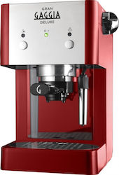 Gaggia Gran Deluxe Ημιαυτόματη για Αλεσμένο Καφέ Κόκκινη