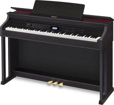 Casio Ηλεκτρικό Όρθιο Πιάνο AP-650 με 88 Βαρυκεντρισμένα Πλήκτρα Ενσωματωμένα Ηχεία και Σύνδεση με Ακουστικά και Υπολογιστή Black