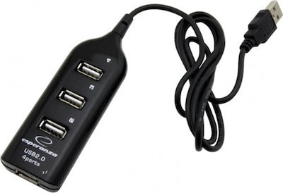 Esperanza EA116 USB 2.0 4 Port Hub with USB-A Connection