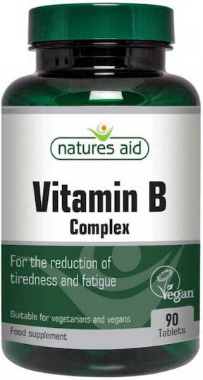 Natures Aid B Vitamin Complex Vitamin for Energy, Immune System Boost & the Nervous System 90 Tablets