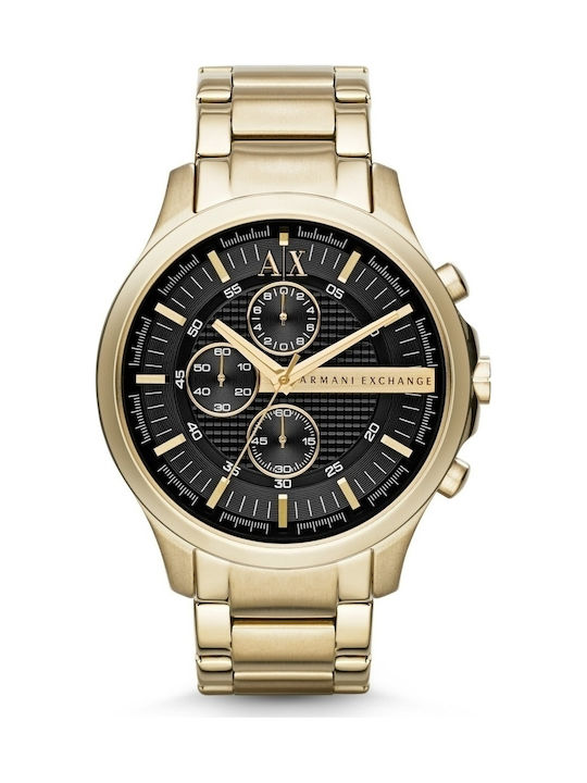 Armani Exchange Women's Watch Chronograph with Gold Metal Bracelet