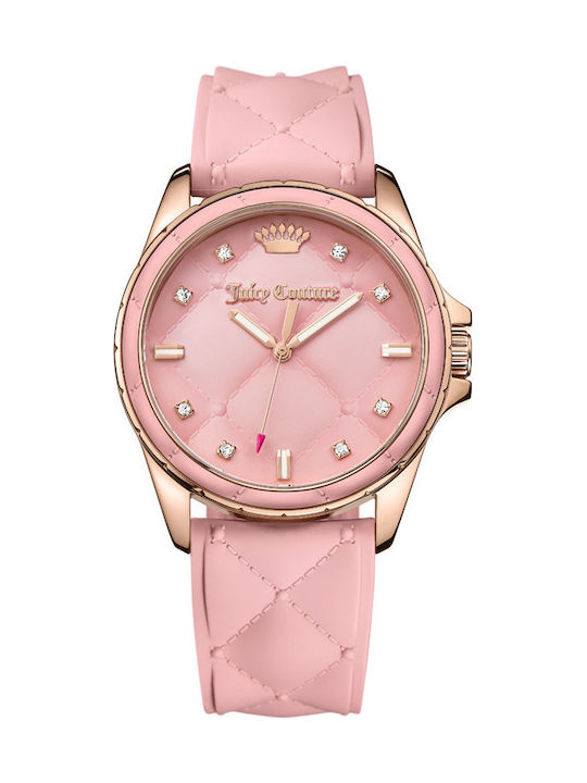 Juicy Couture Malibu Uhr mit Rosa Lederarmband