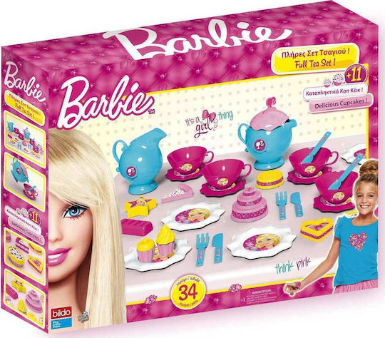 Bildo Barbie Σετ Τσαγιού με Αξεσουάρ & Cupcake Barbie για 3+ Ετών