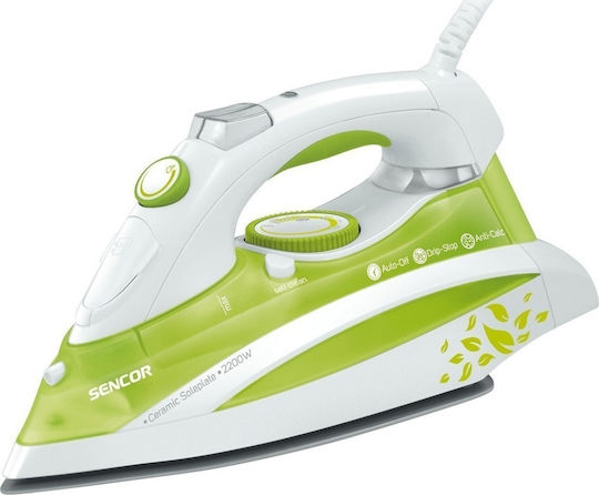 Sencor Σίδερο Ατμού 2200W με Κεραμική Πλάκα και Συνεχόμενη Παροχή Ατμού 25gr/min