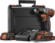 Black & Decker ASD18KB Battery Drill Driver 18V 2x1.5Ah
