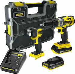 Stanley FMCK626C2 Σετ Κρουστικό Δραπανοκατσάβιδο & Φακός